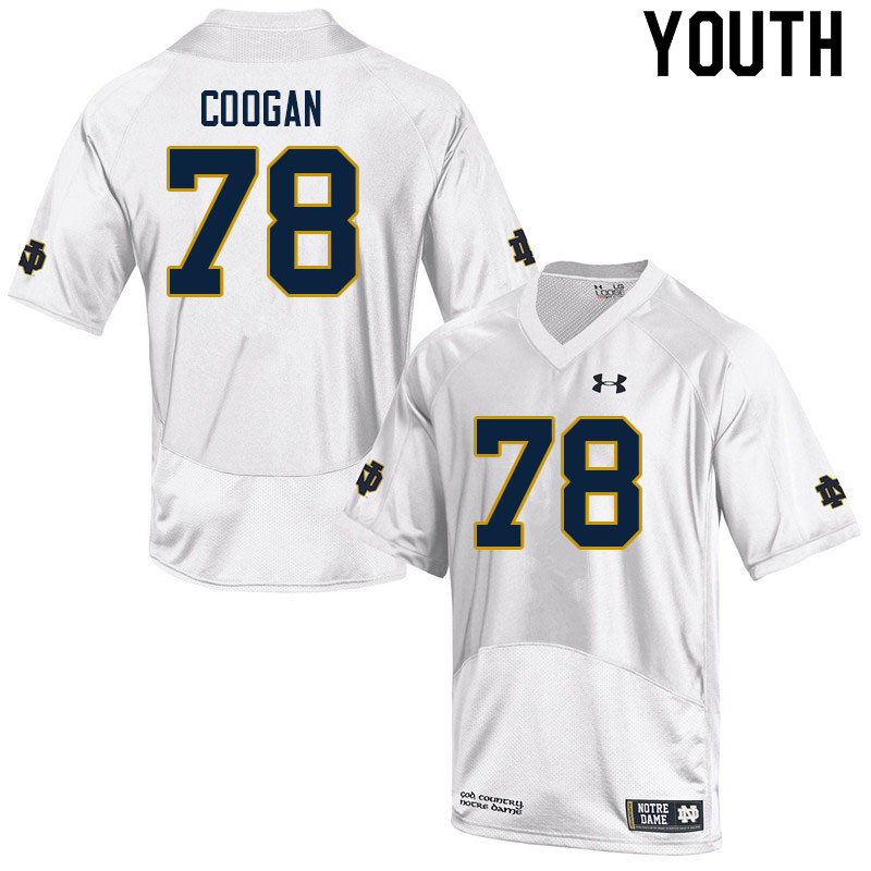 Youth #78 Pat Coogan Notre Dame Fighting Irish College Football Jerseys Sale-White - Click Image to Close